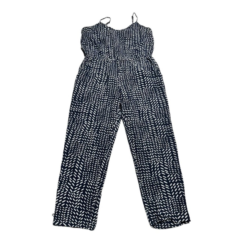 Loft Navy and White Jumpsuit Size Small